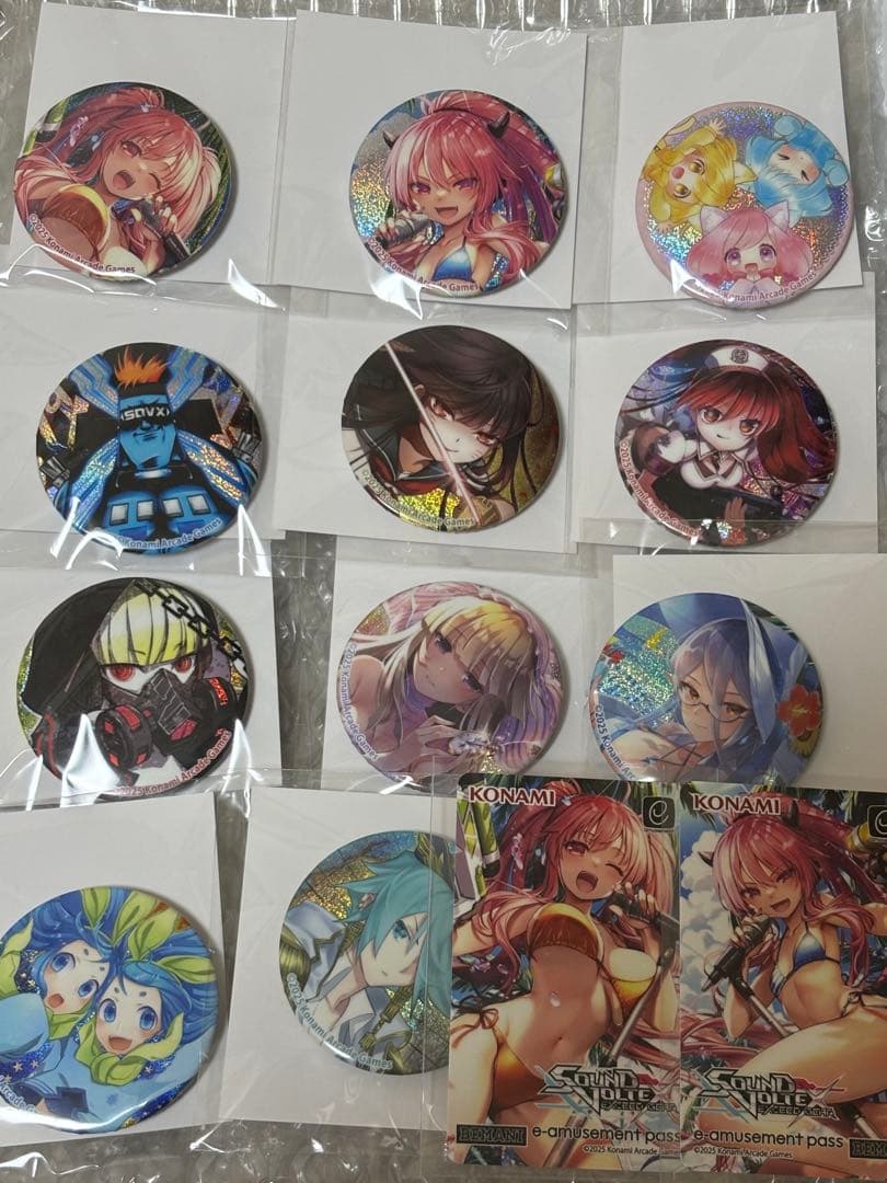 コナミプレミアムくじ　SOUND VOLTEX 缶バッジ　eパス まとめ