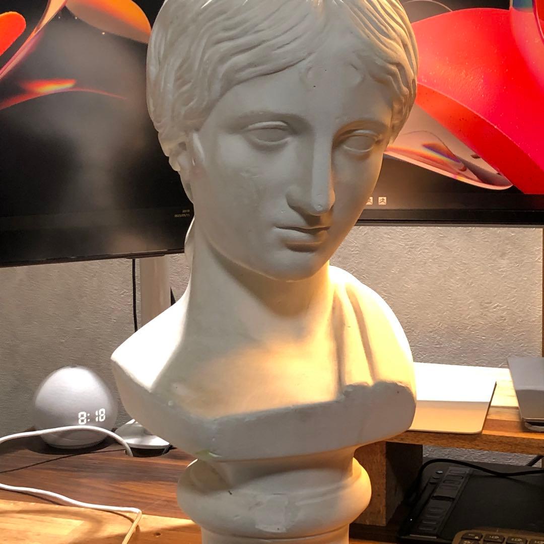 石膏像 ギリシャの少女胸像 デッサン オブジェ レンダリング資料
