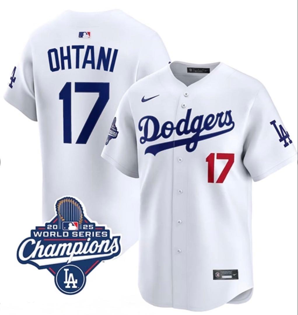 ドジャース大谷翔平リミテッドジャージ ホーム ホワイト 2025WS優勝パッチ付