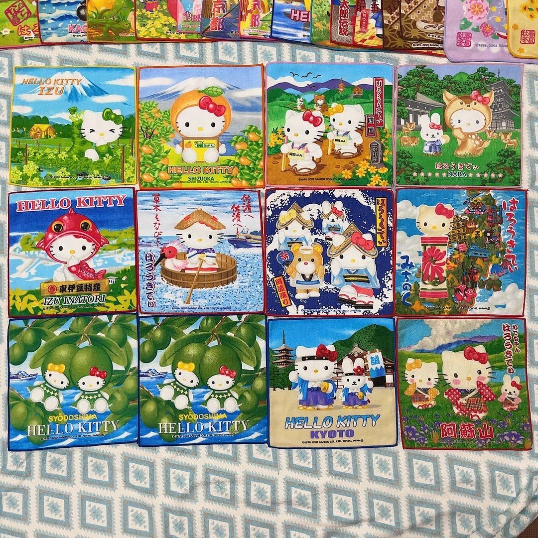 ハローキティ ご当地タオル まとめ売り 83枚！