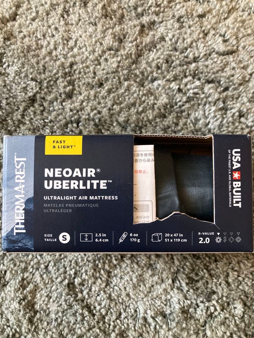 アウトドア寝具 THERMAREST NEOAIR UBERLITE S