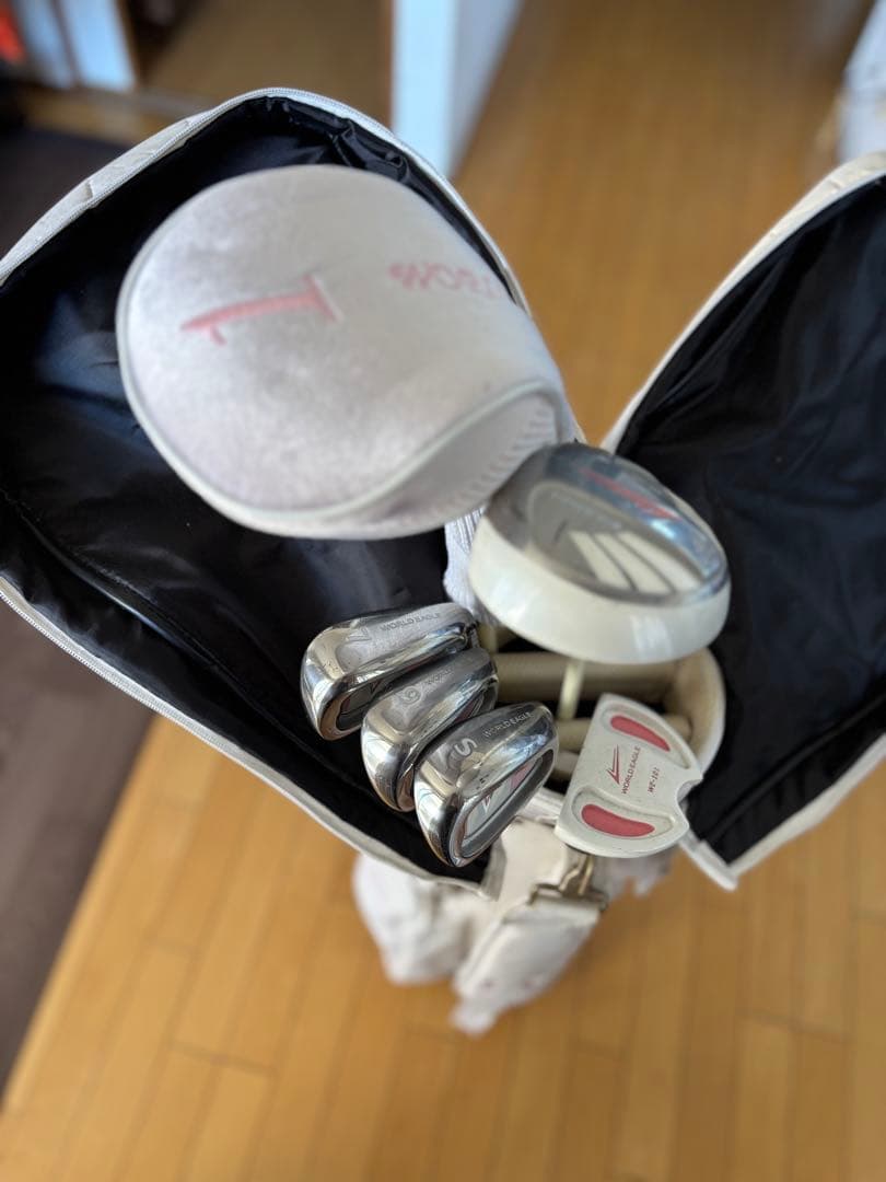 ゴルフクラブセット ホワイト 6本