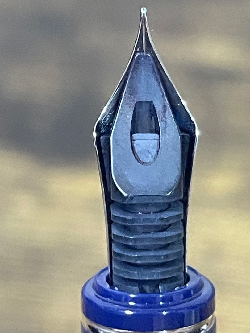 新品　ロジウムストライプ×マーブル　マリンブルー　グランセ　パイロット　万年筆