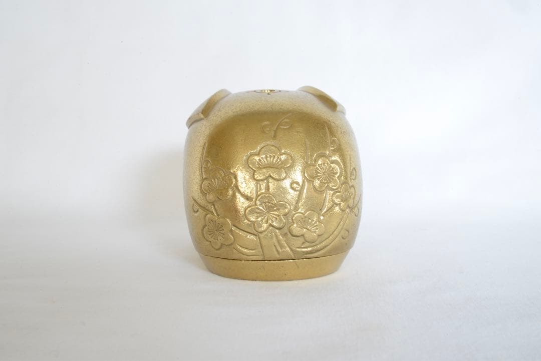 お値下げしました！蓮田修吾郎作花咲兎　黄銅　香炉　木箱付き