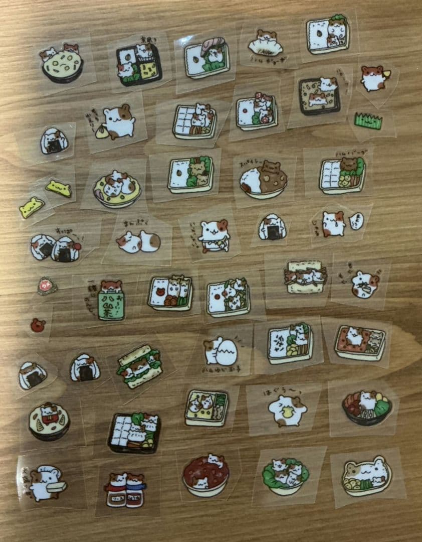 平成レトロ　シール　ハッムハム弁当　ハムスター　フレークシール　ハムちゃん