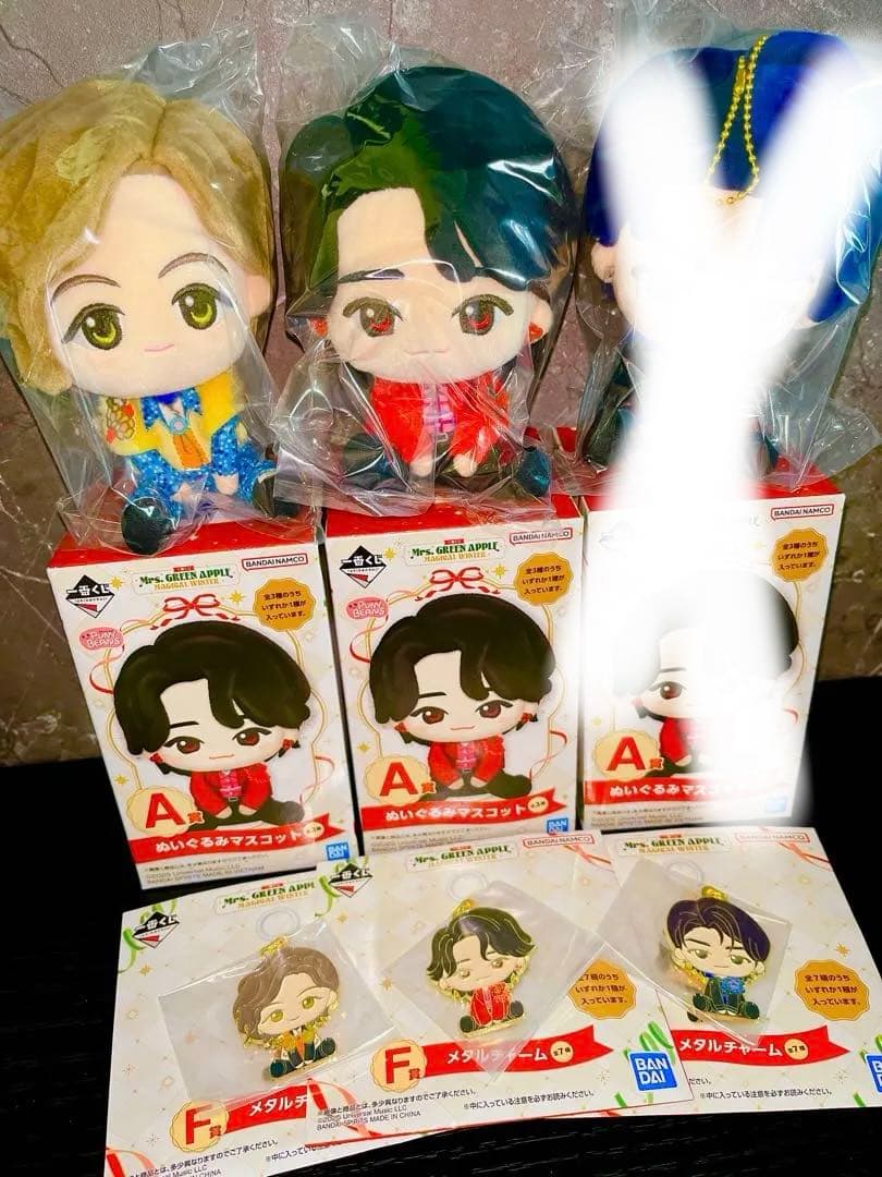 ミセス 一番くじ☆Ａ賞ぬいぐるみ＆Ｆ賞メタルチャーム５点SET☆1番くじMGA