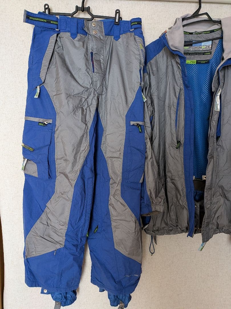 rew スノーボードウェア　上下セット 　青/グレー