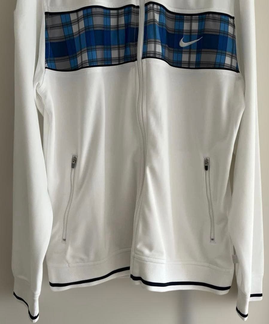 NIKE ナイキ　テニス　ジップアップジャケット 白　US:L フェデラー①