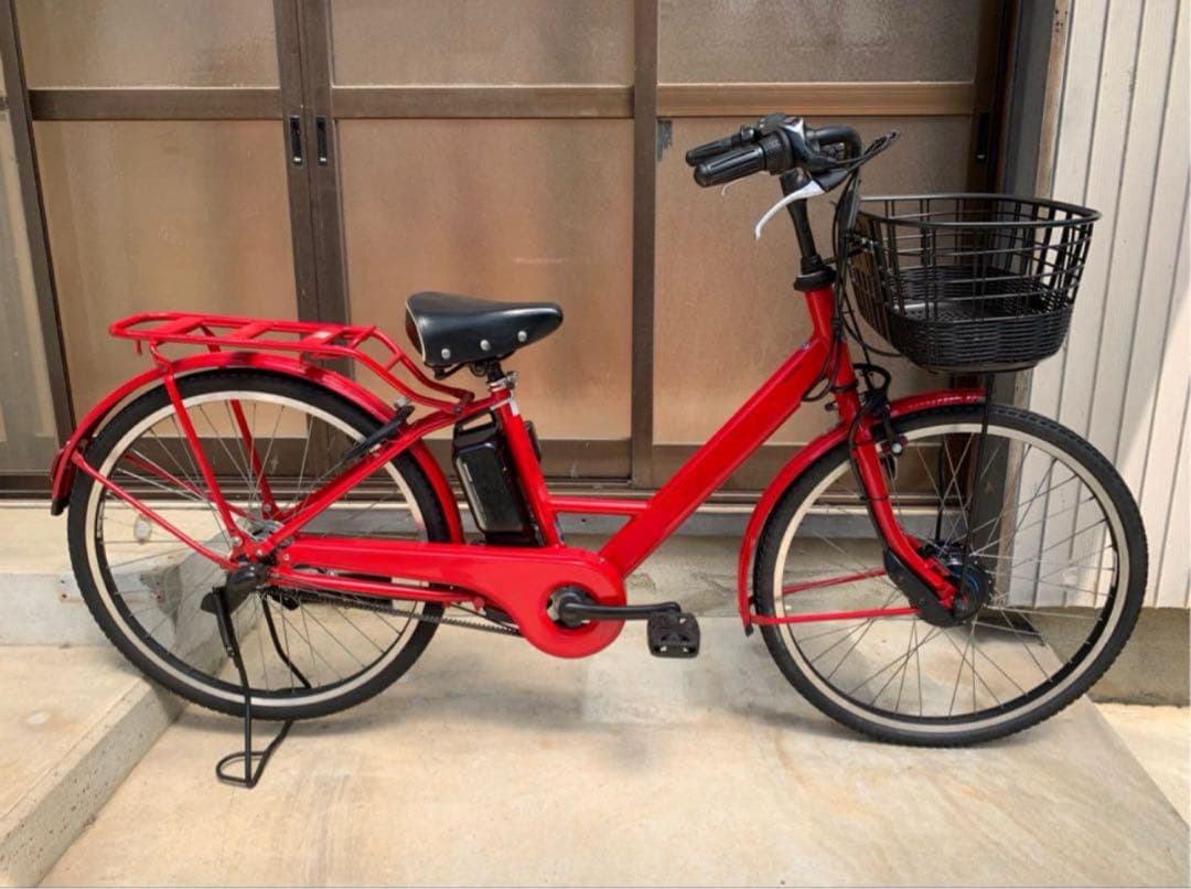 電動自転車　№4451 ブリヂストン ステップクルーズ 26インチ 赤