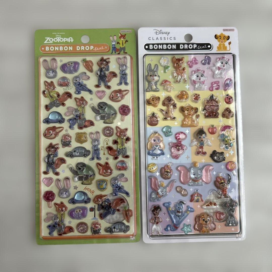【ディズニー】ボンボンドロップシール　ズートピア　クラシック　2枚セット