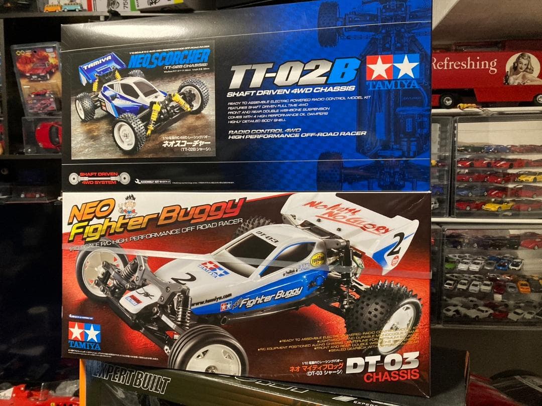 新品未組み立て2台セット TT02B ネオスコーチャーと DT03 ネオマイティ