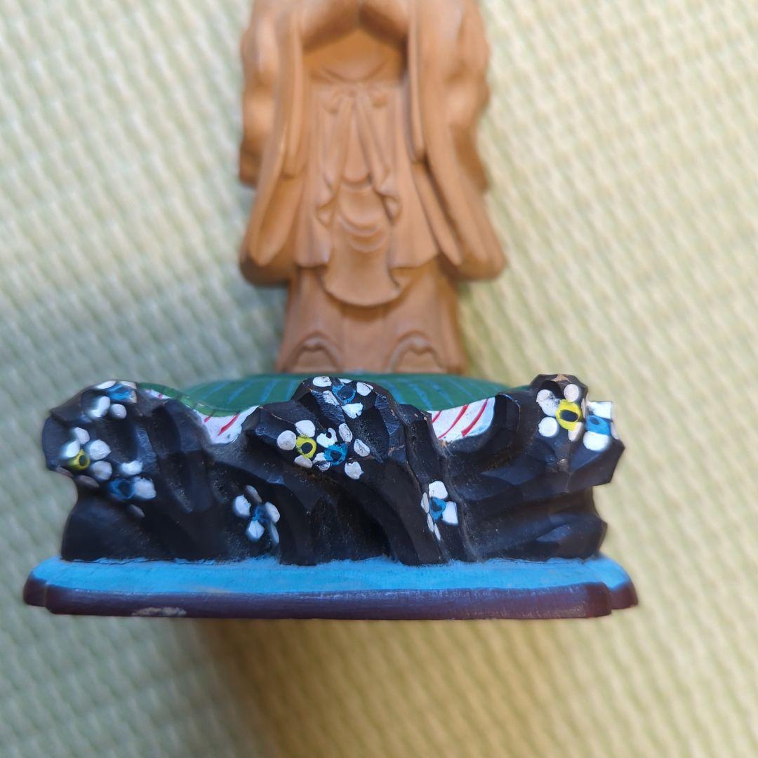 中山遠寿院鬼子母神像　遠寿院荒行堂伝師戸田日晨　開眼鬼子母神　総高さ約11㎝