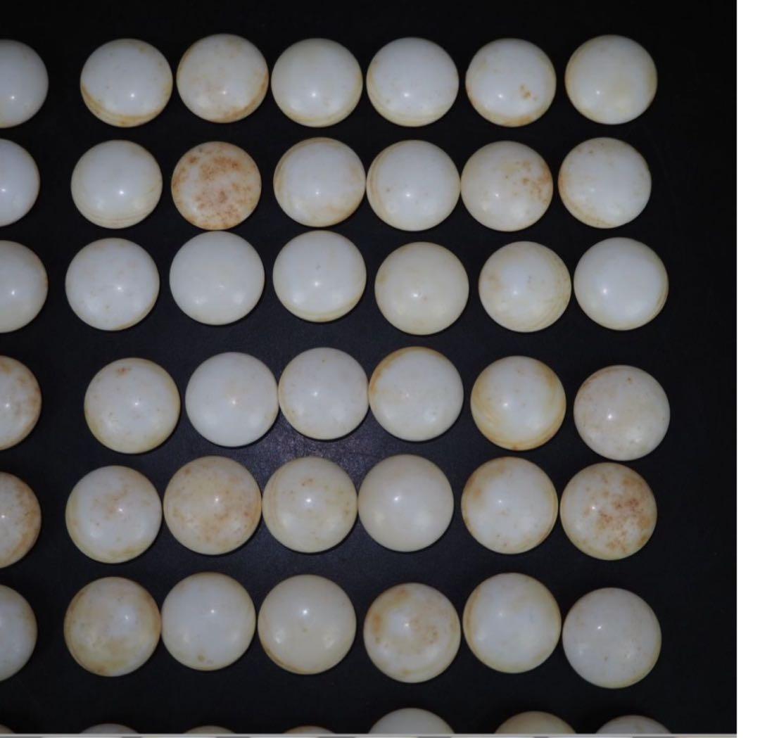 送料無料　日向特産　日向スワブデ蛤碁石32号・碁笥セット　旧家蔵出