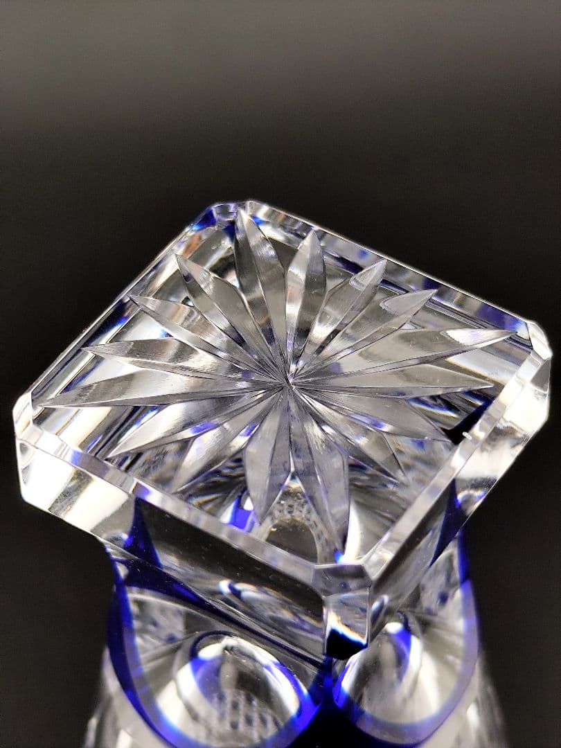 超希少品☆阪本光男 薩摩切子 脚付杯（切子 江戸切子 薩摩切子）