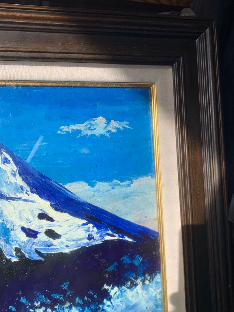 富士山 油彩画 大きめの作品 油彩画 洋画 「富士山」 半澤 国雄 風景画