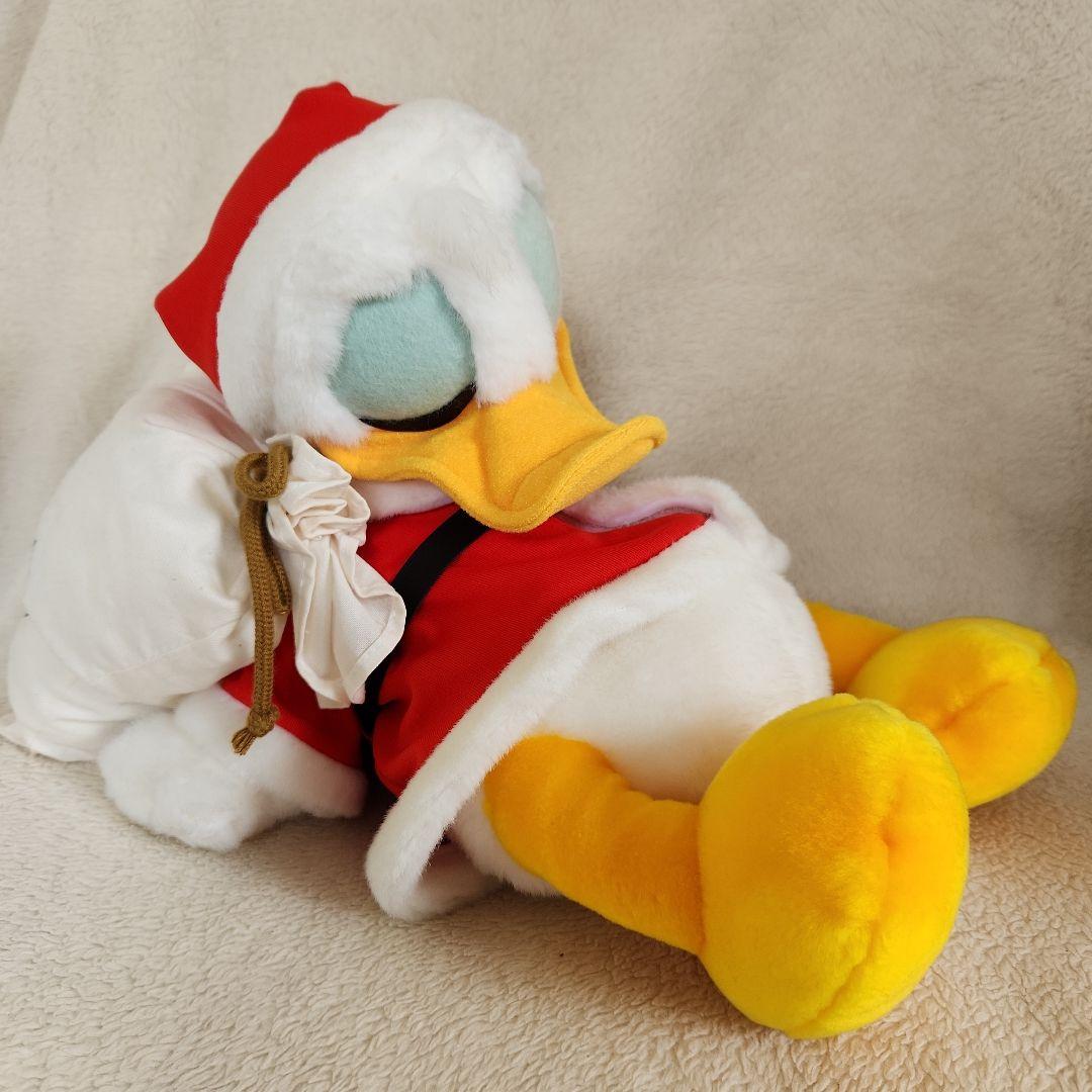 ドナルドダック　クリスマス　ぬいぐるみ　サンタクロース　レトロ