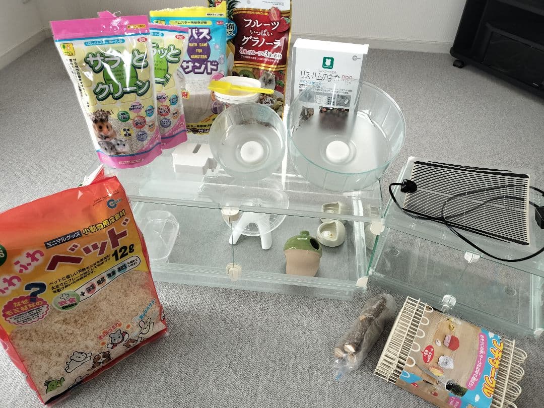 グラスハーモニー大小　餌　砂　今すぐ飼えるセット