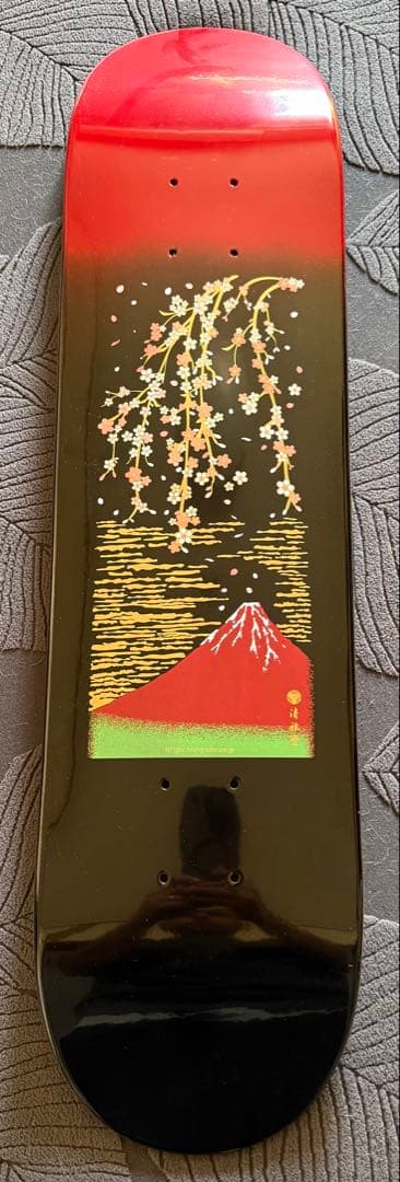 富士山と桜デザイン スケートボードデッキ