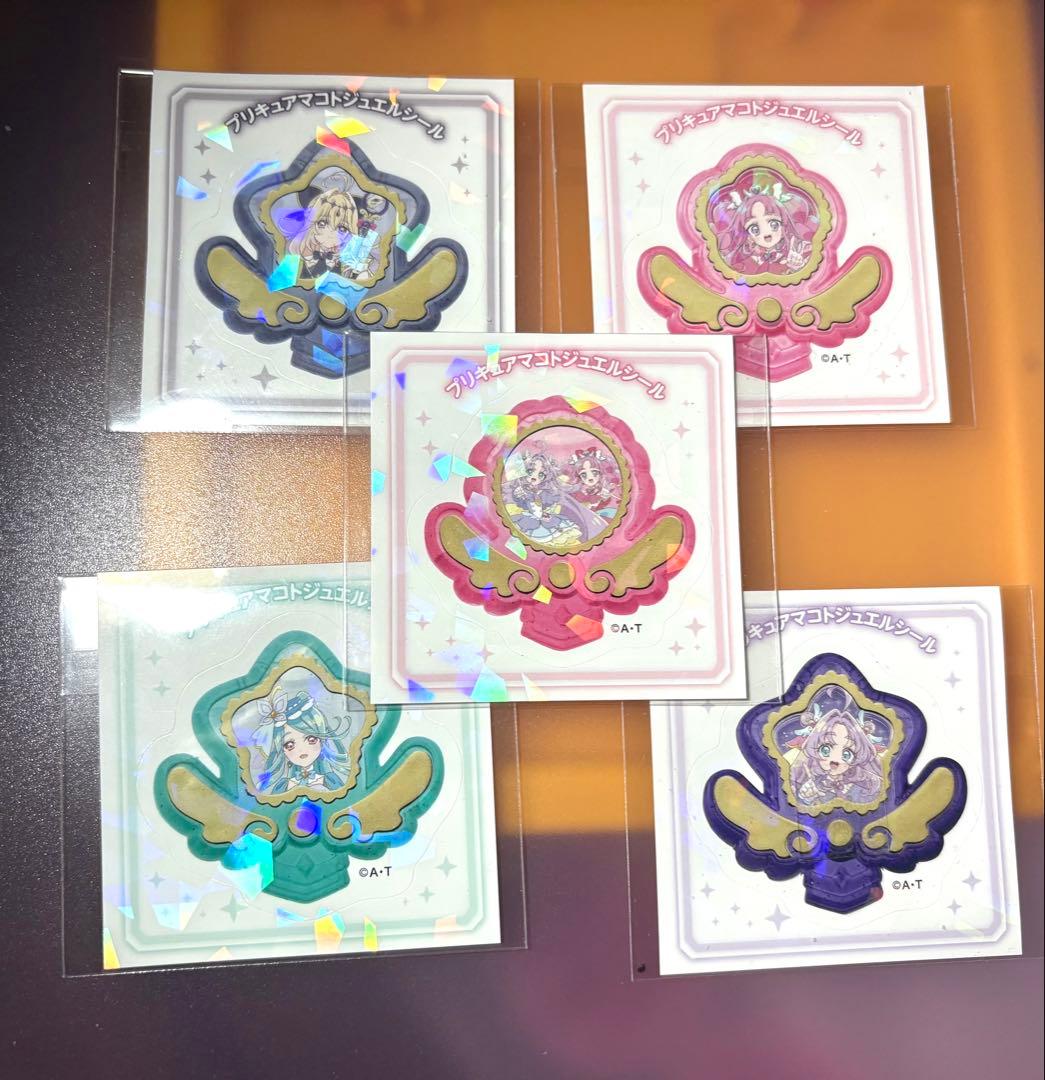 u*f様 名探偵プリキュア　プリキュアマコトジュエルシール　5枚　ピールオフ　渋