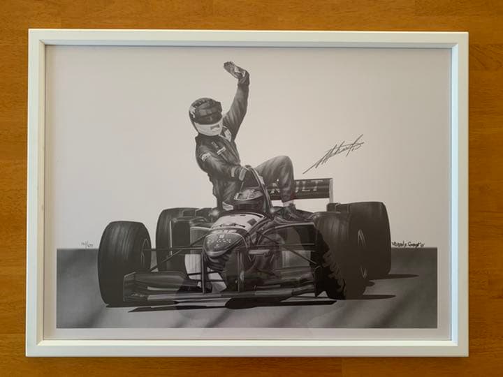 J.アレジ M.シューマッハ リトグラフ 1995 カナダGP ライドオン