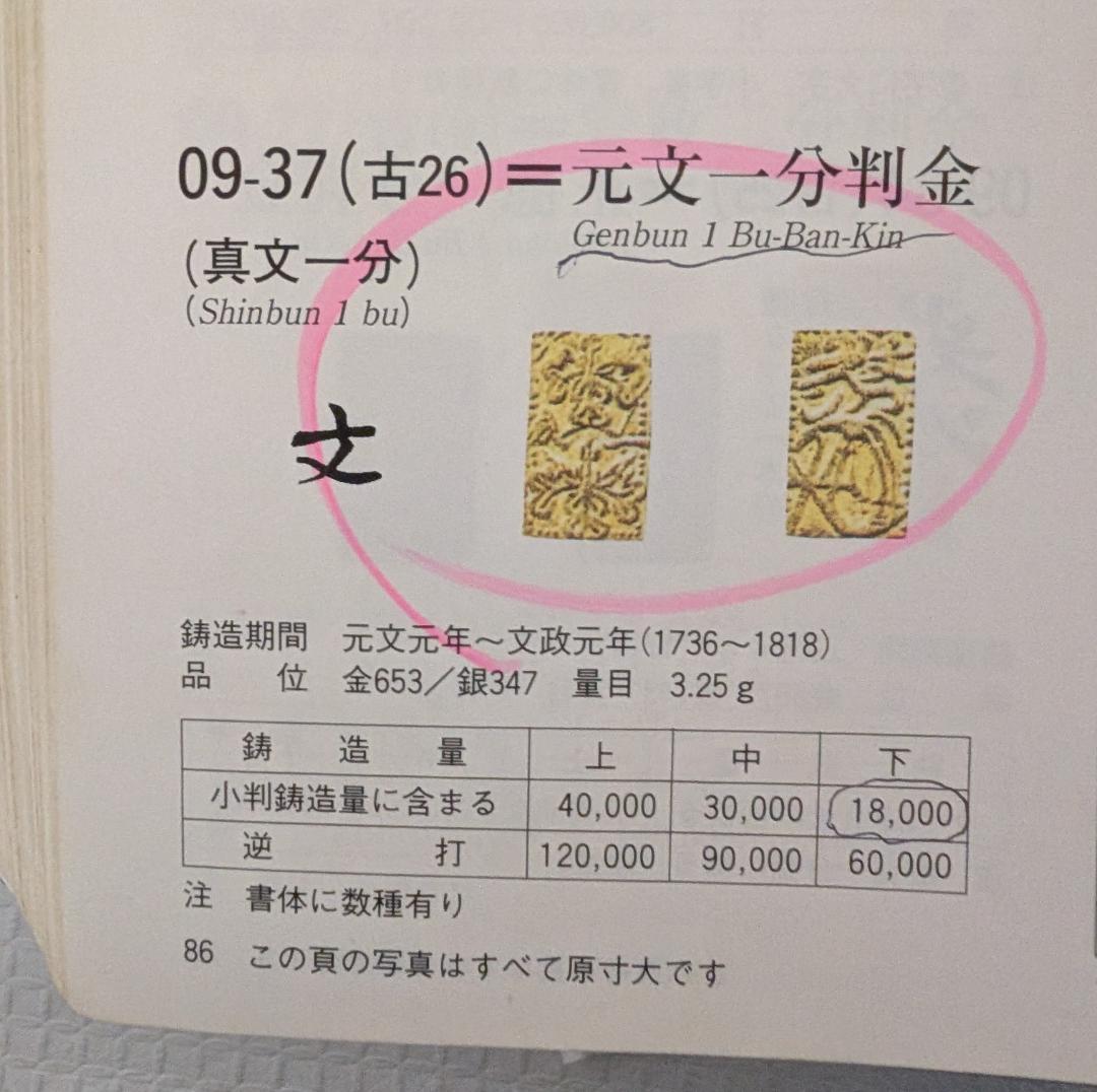元文一分金