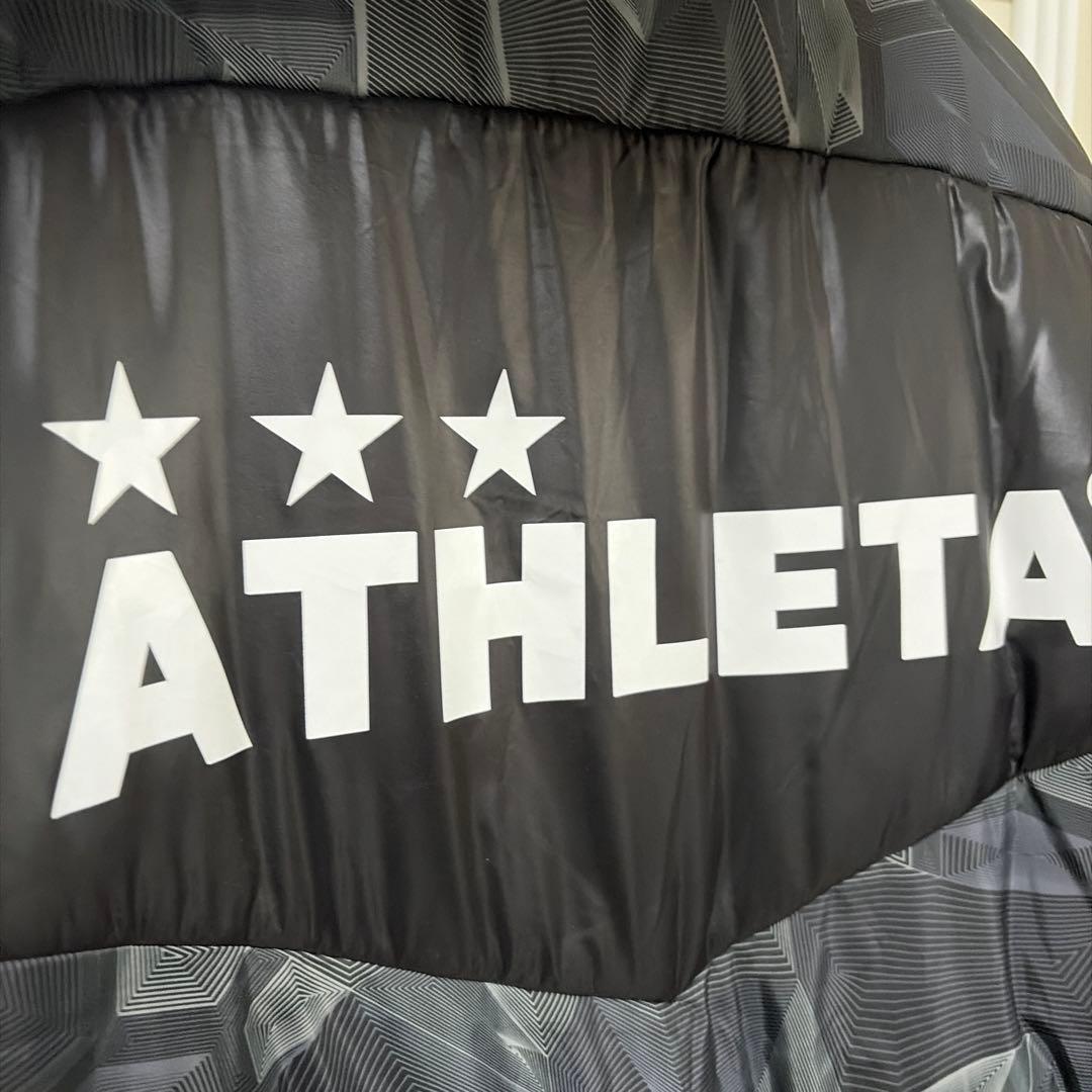 大人気Oサイズ　アスレタ　極暖　ベンチコート　幾何学模様