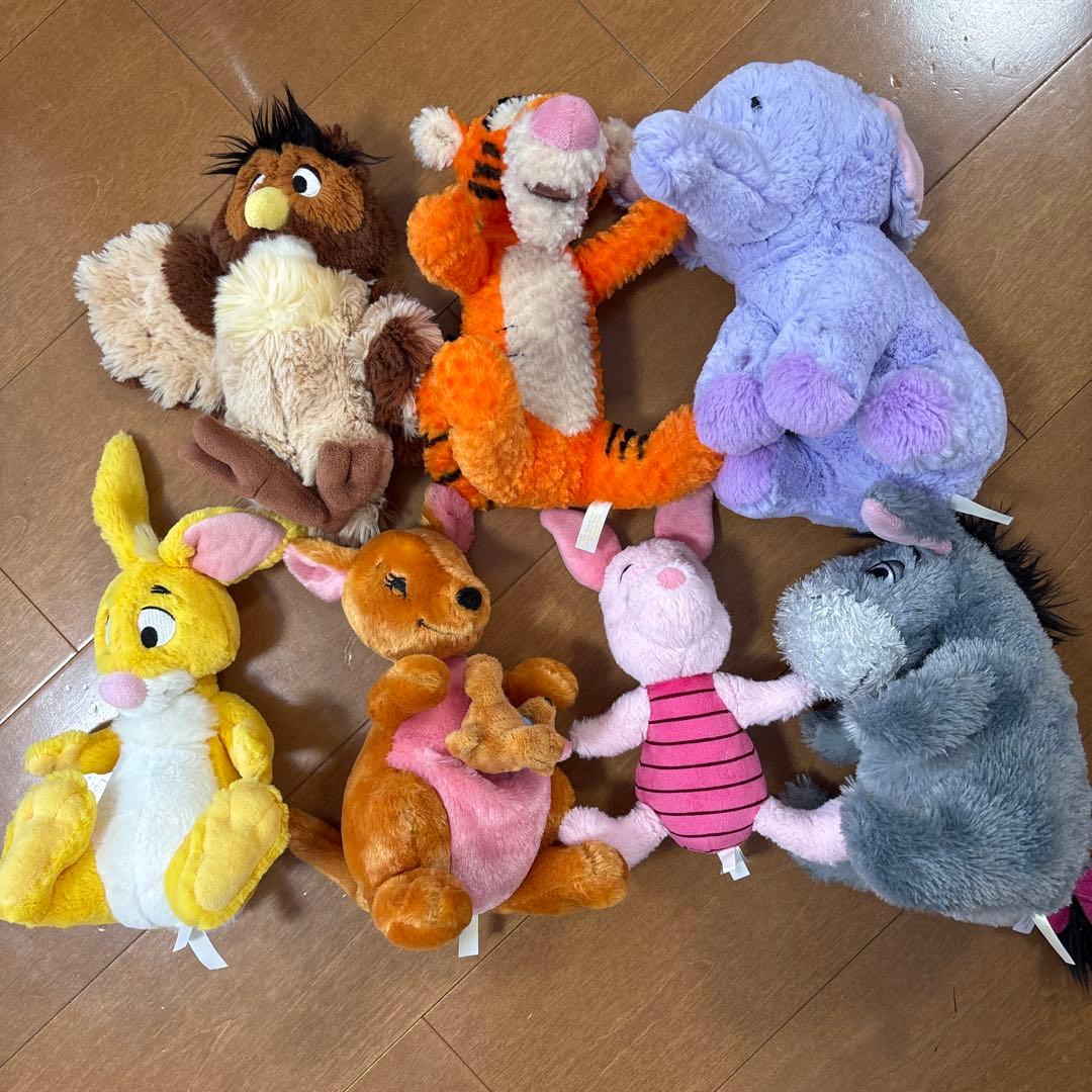 ディズニーランド　プーさん　仲間たち　ぬいぐるみセット