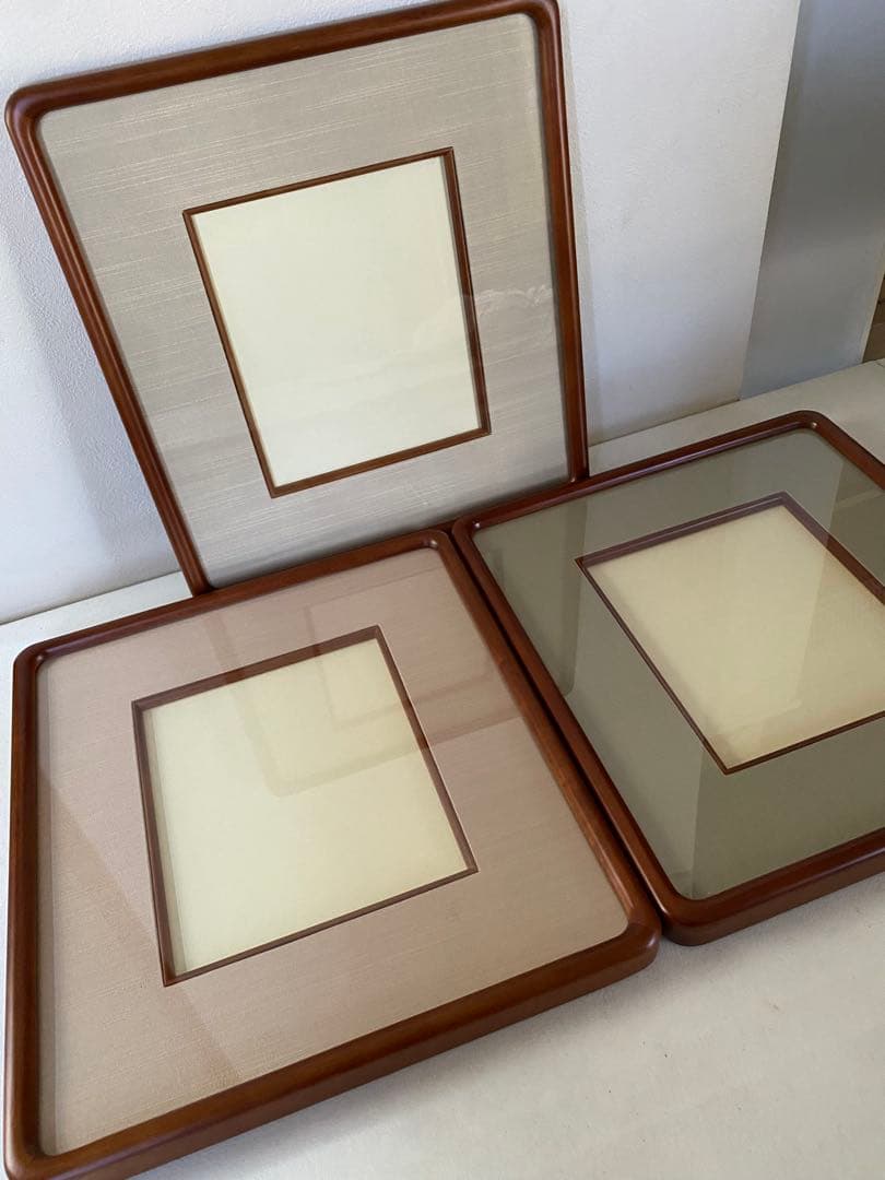 書道額縁　3枚セット　隅丸　色紙額縁　和額　未使用