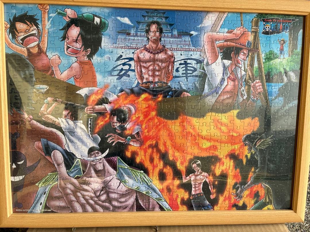 ワンピース ポートガス.D.エース　ジグソーパズル 木製フレーム付き