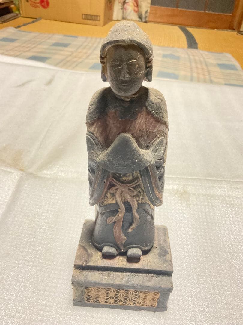 木製／聖徳太子　幼少期立像。【江戸時代製作。30cm程の仏像】。