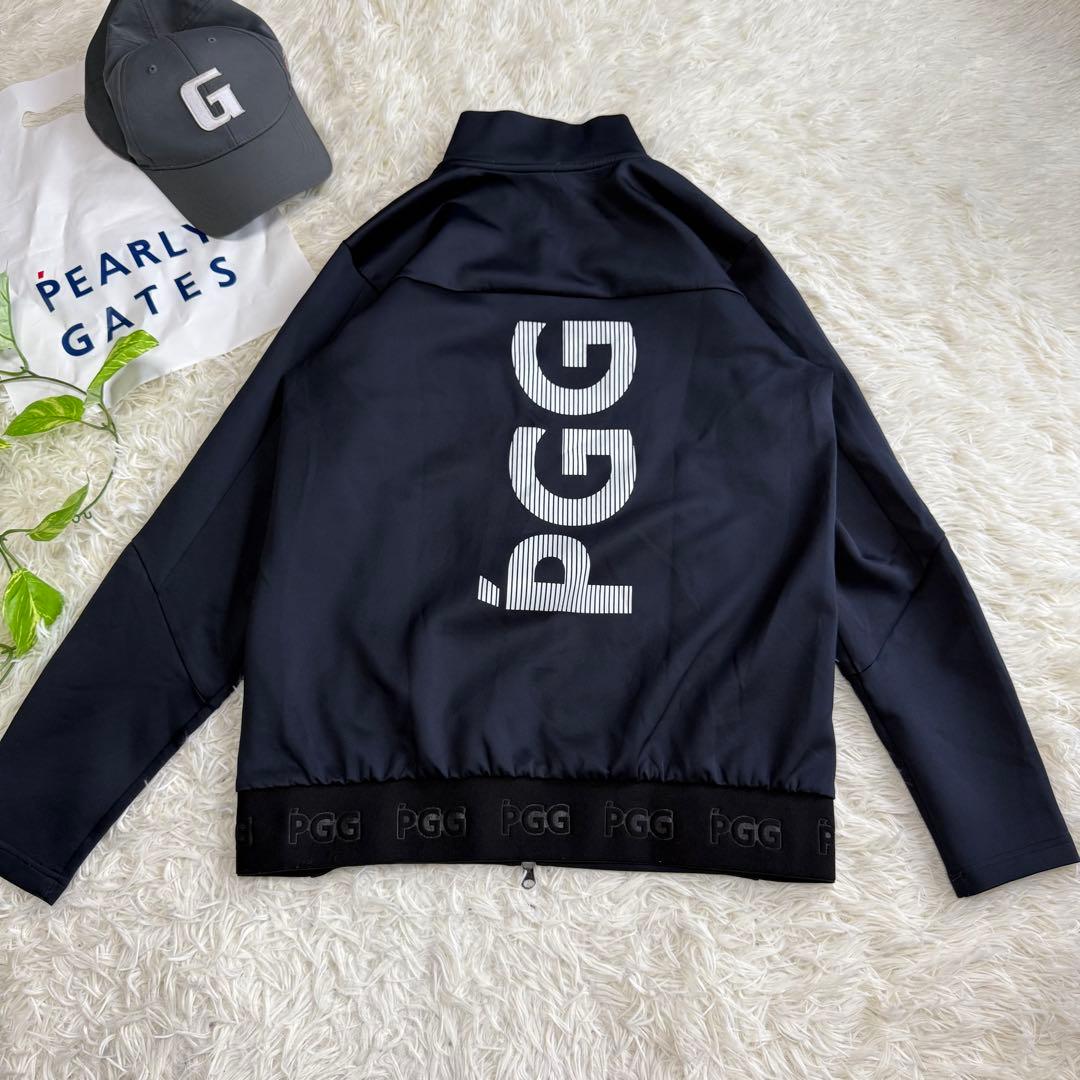 【パーリーゲイツ】極美品 セットアップ ネイビー 5サイズ pgg メンズ
