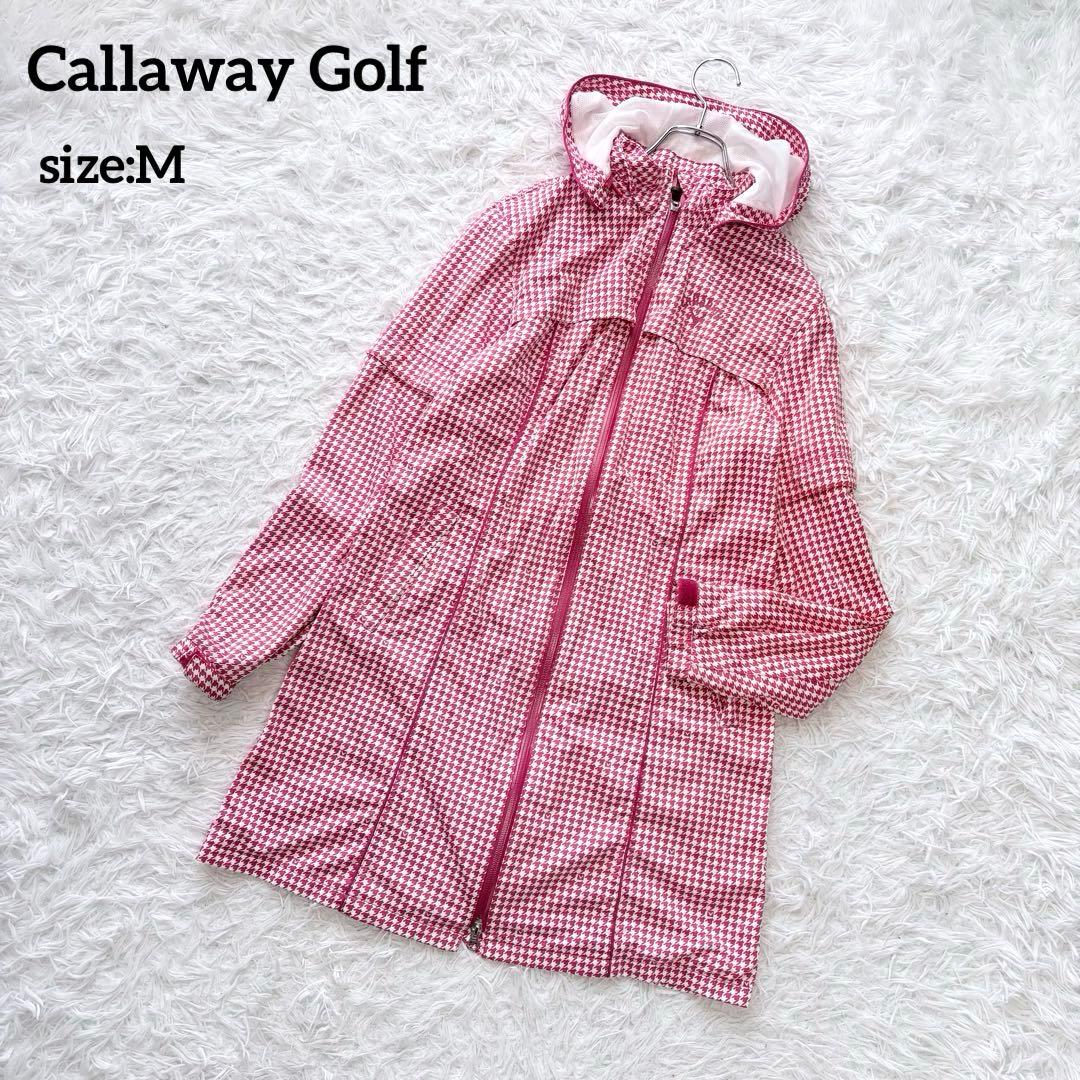 美品✨Callaway キャロウェイ 3WAYレインワンピース 千鳥格子柄 M