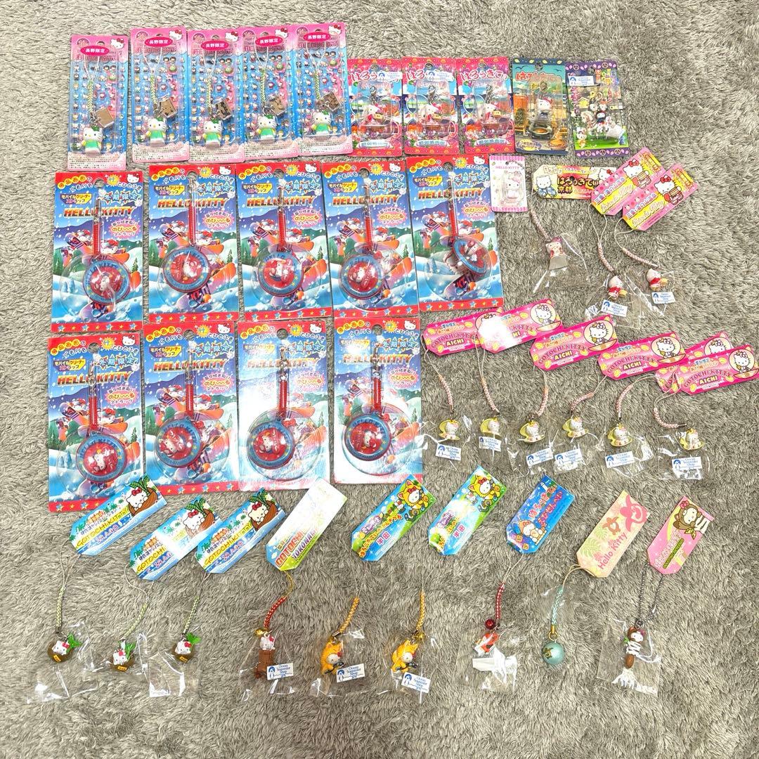 ハローキティ ご当地 根付けストラップ 38点セット
