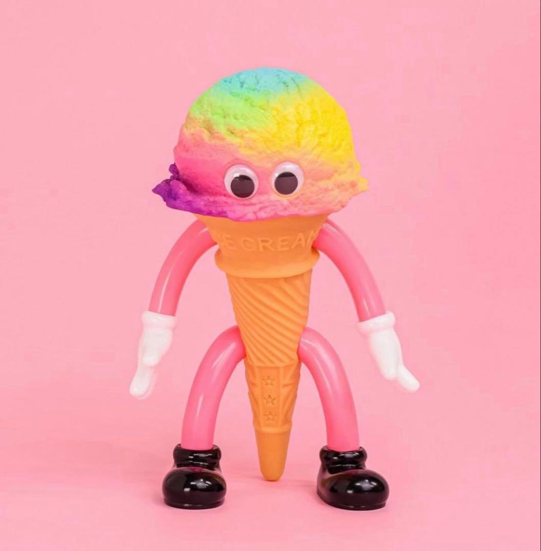 限定品　FLAVORS マジカルレインボー アイスクリーム/フレーバーズ ソフビ