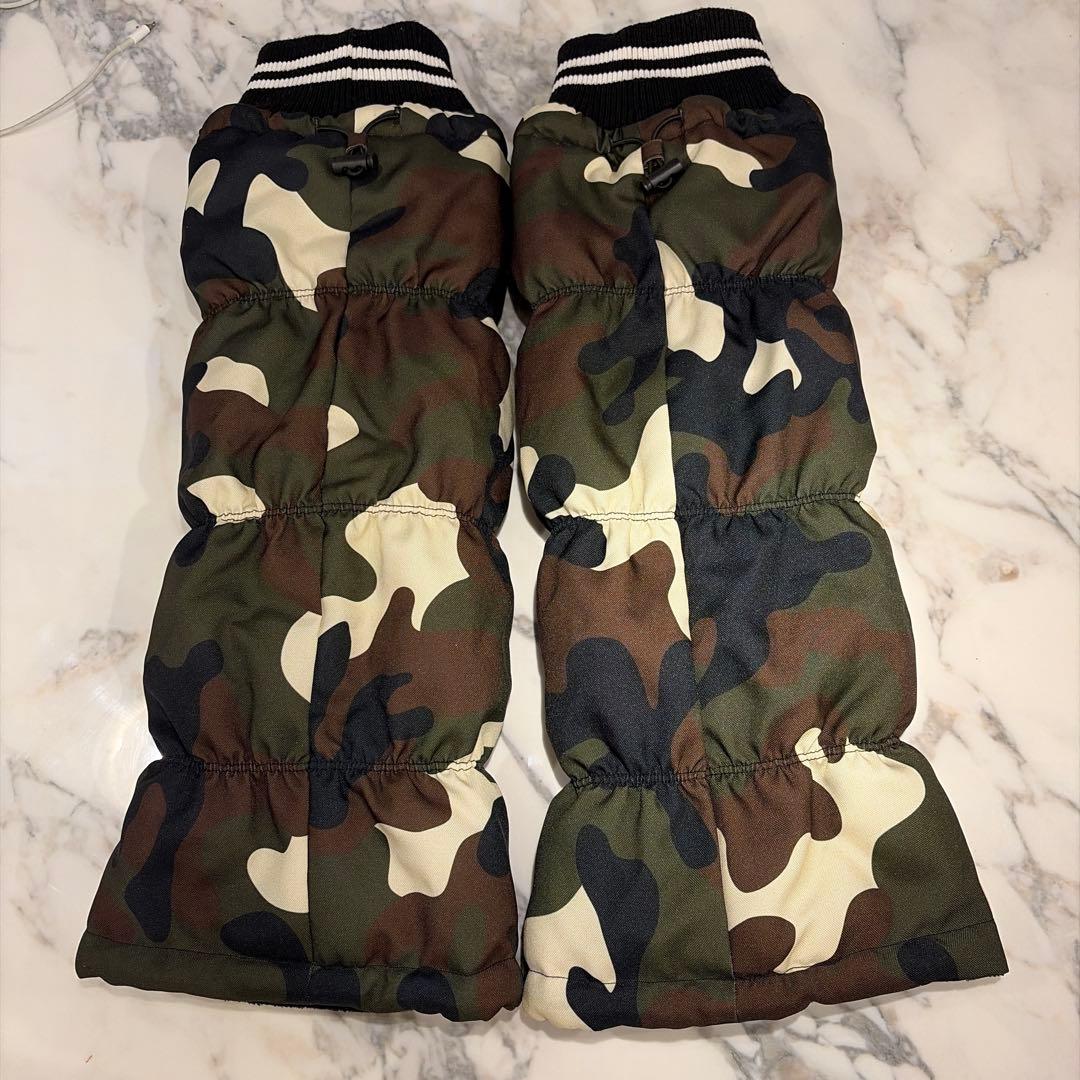 極美品★パーリーゲイツ レッグウォーマー 迷彩柄 裏地フリース 防寒 ゴルフ