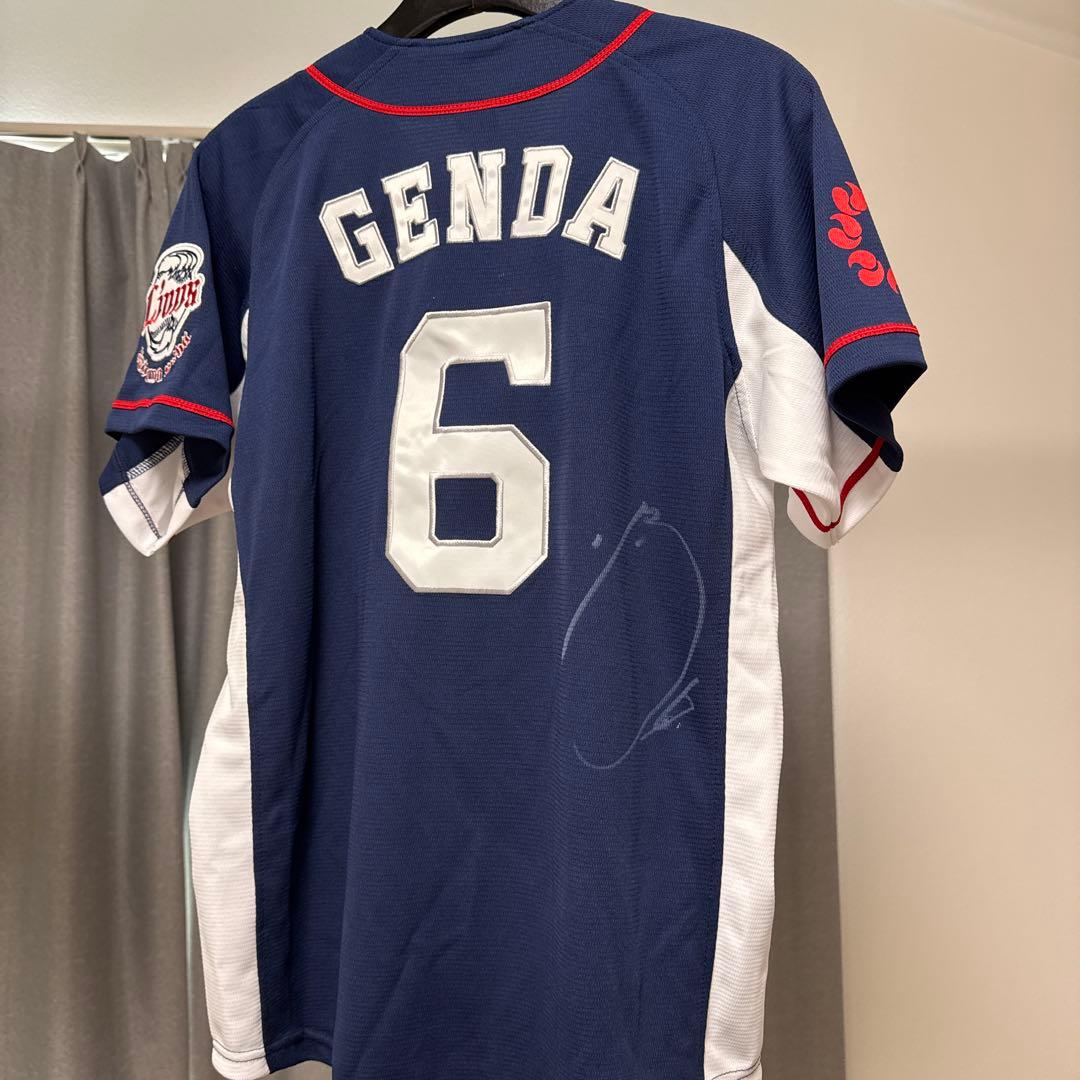 埼玉西武ライオンズ 源田壮亮 6 旧ビジターユニM(サイン入り)