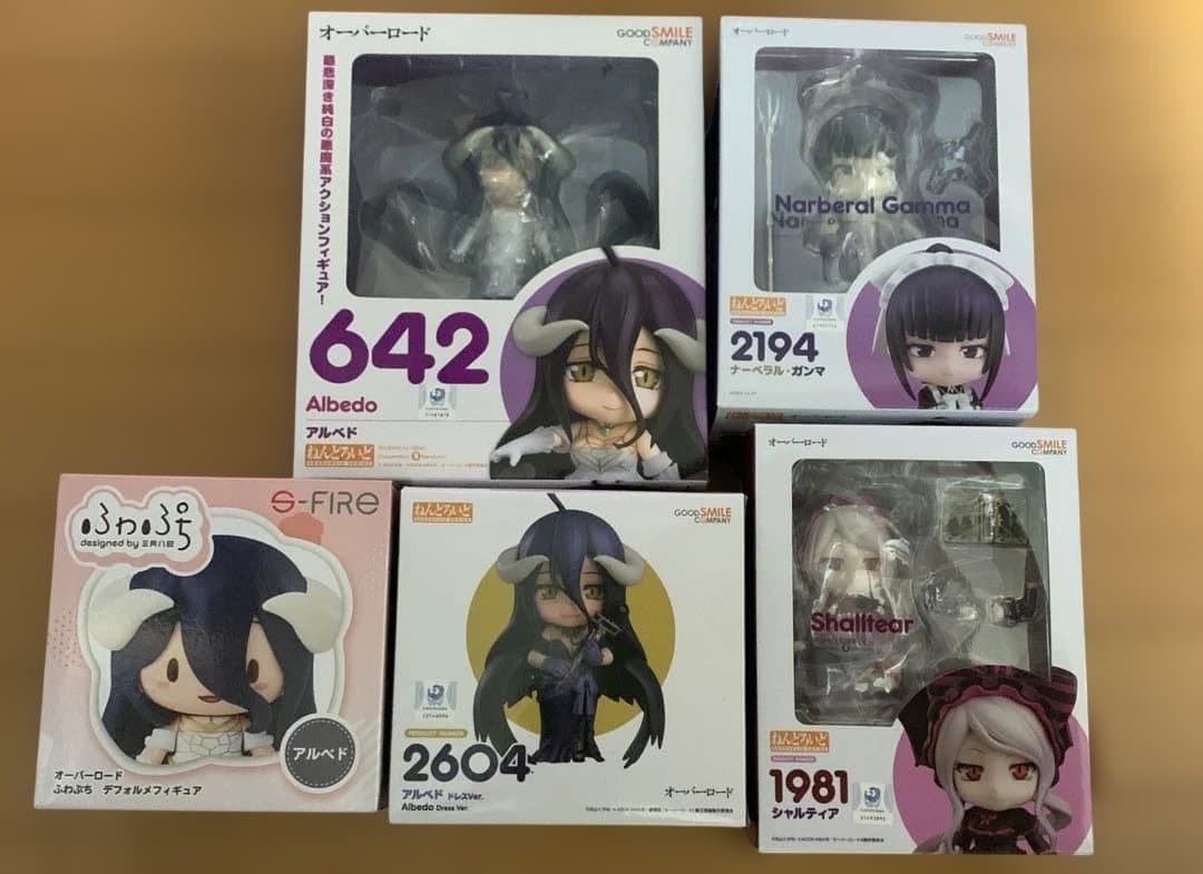 【未使用】オーバーロード　アルベド他　ねんどろいど、フワプチ5点セット