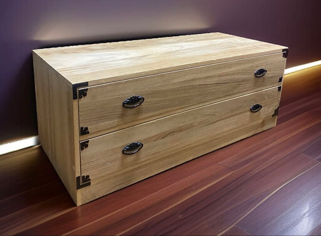 桐箪笥　桐だんす　着物たんす　和箪笥　二段　和モダン