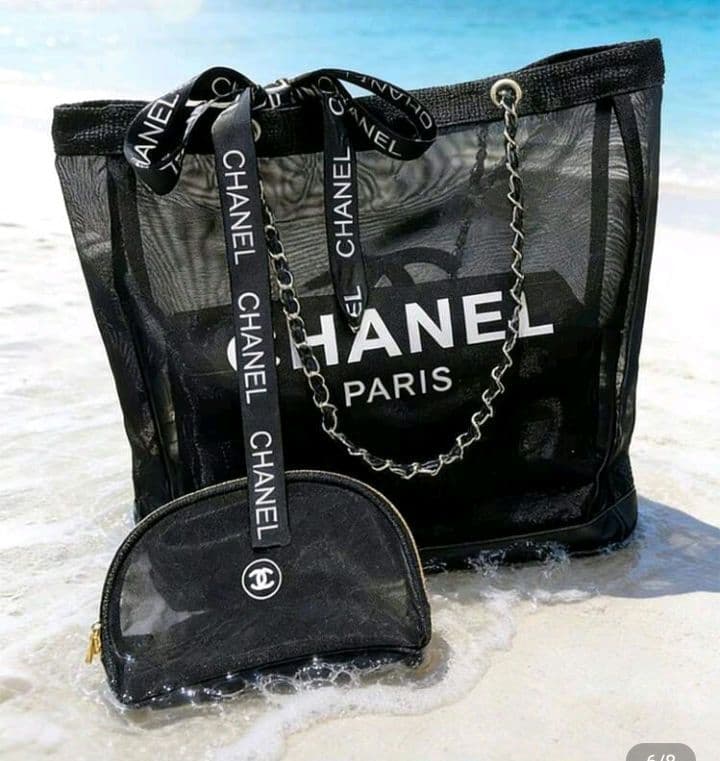 CHANEL メッシュトートバッグ＆ポーチセット
