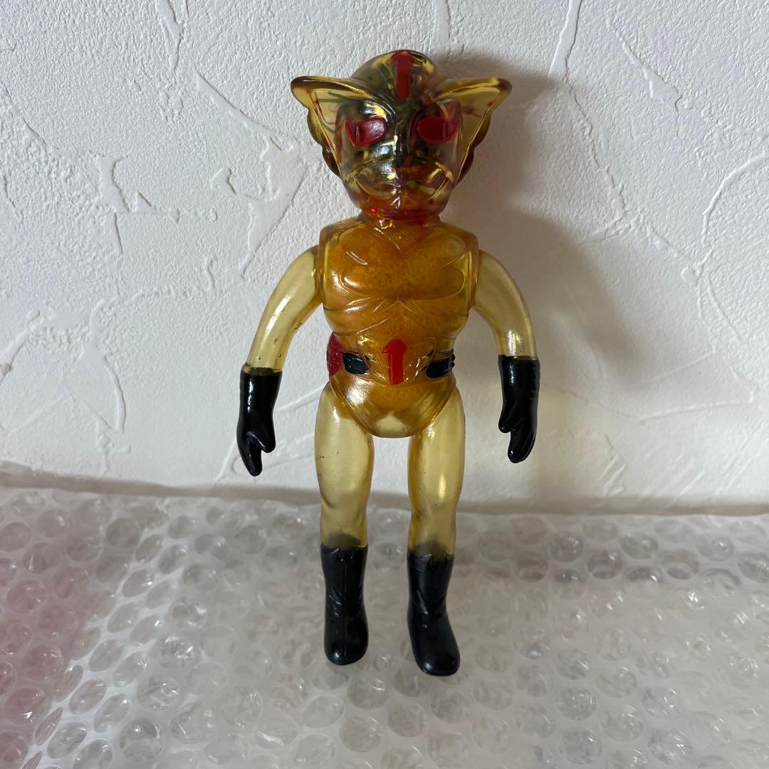 ⚠️激レア　人気　超人バロムワン　スケルトン　ミドルサイズ　ソフビ　当時物　ポピー