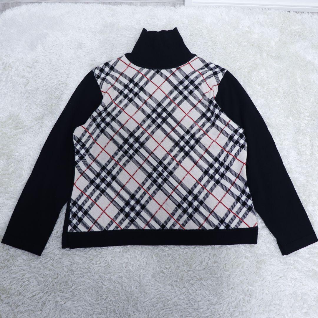 BURBERRY GOLF タートルネック　ノバチェック　ニット　LL