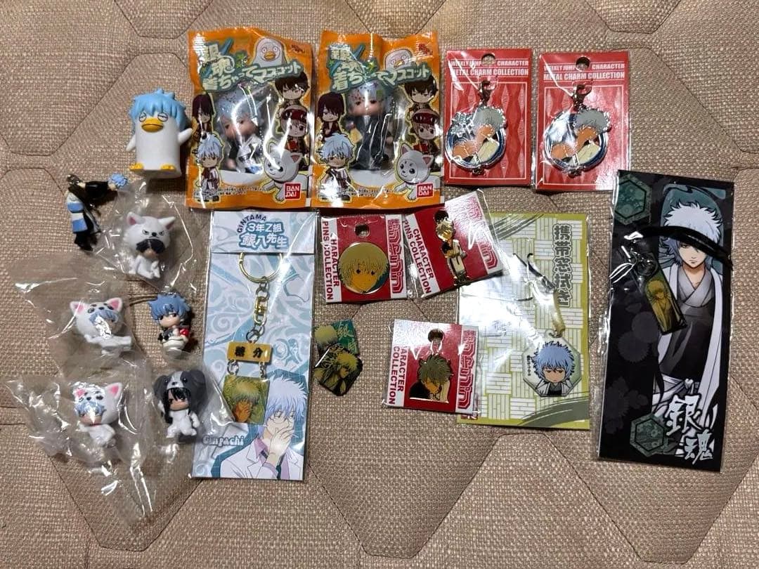 銀魂 坂田銀時　缶バッチ　キーホルダー