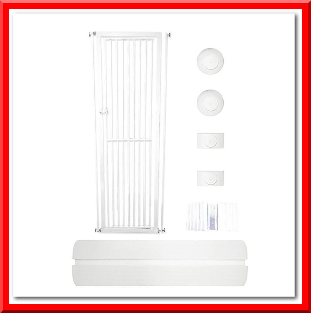 LIFAXIA ペットゲート 犬 猫 190cm ハイタイプ 猫脱走防止（白）