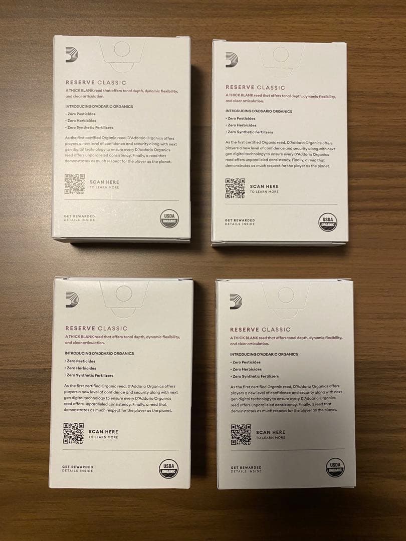 新品未使用4箱【ダダリオ レゼルヴクラシック 3.0 B♭クラリネット リード】