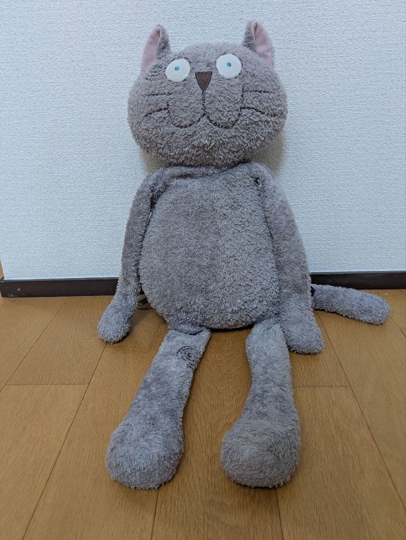 マンハッタナーズ　くたくた猫　ビッグサイズ　グレー