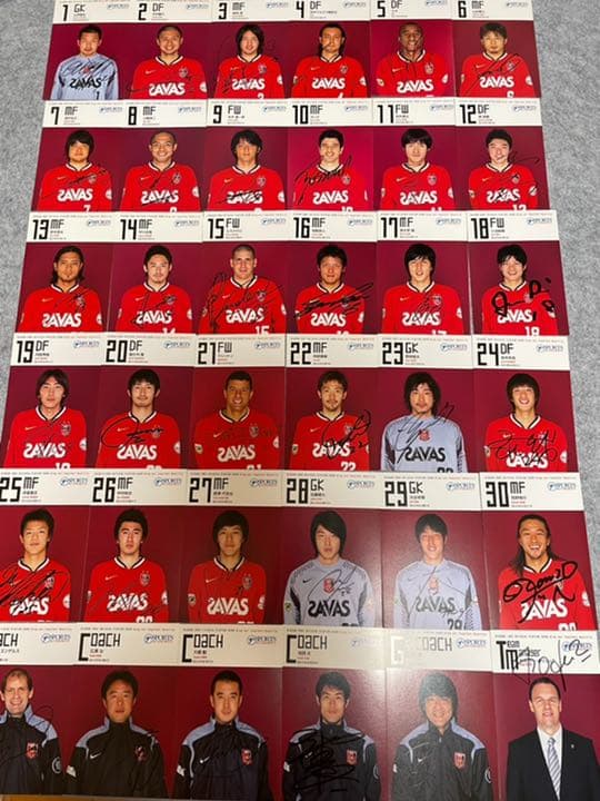 浦和レッズ 2007年在籍全選手 コーチ 監督 練習場配布ポストカード 36枚