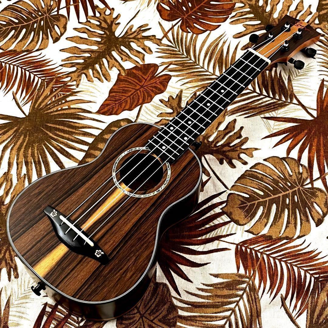 【高級材】Smijer黒檀材とシャム柿のソプラノ・ウクレレ【ウクレレ専門店】