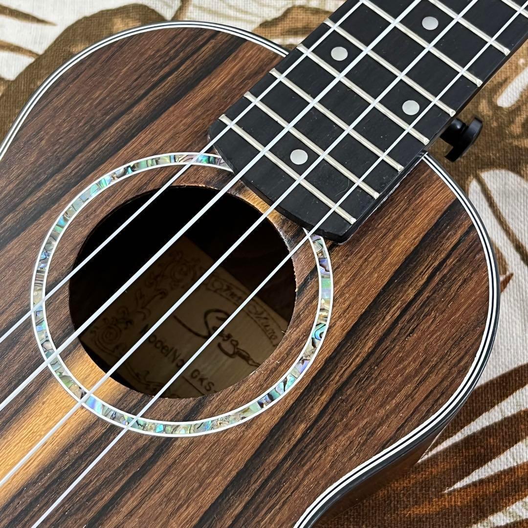 【高級材】Smijer黒檀材とシャム柿のソプラノ・ウクレレ【ウクレレ専門店】