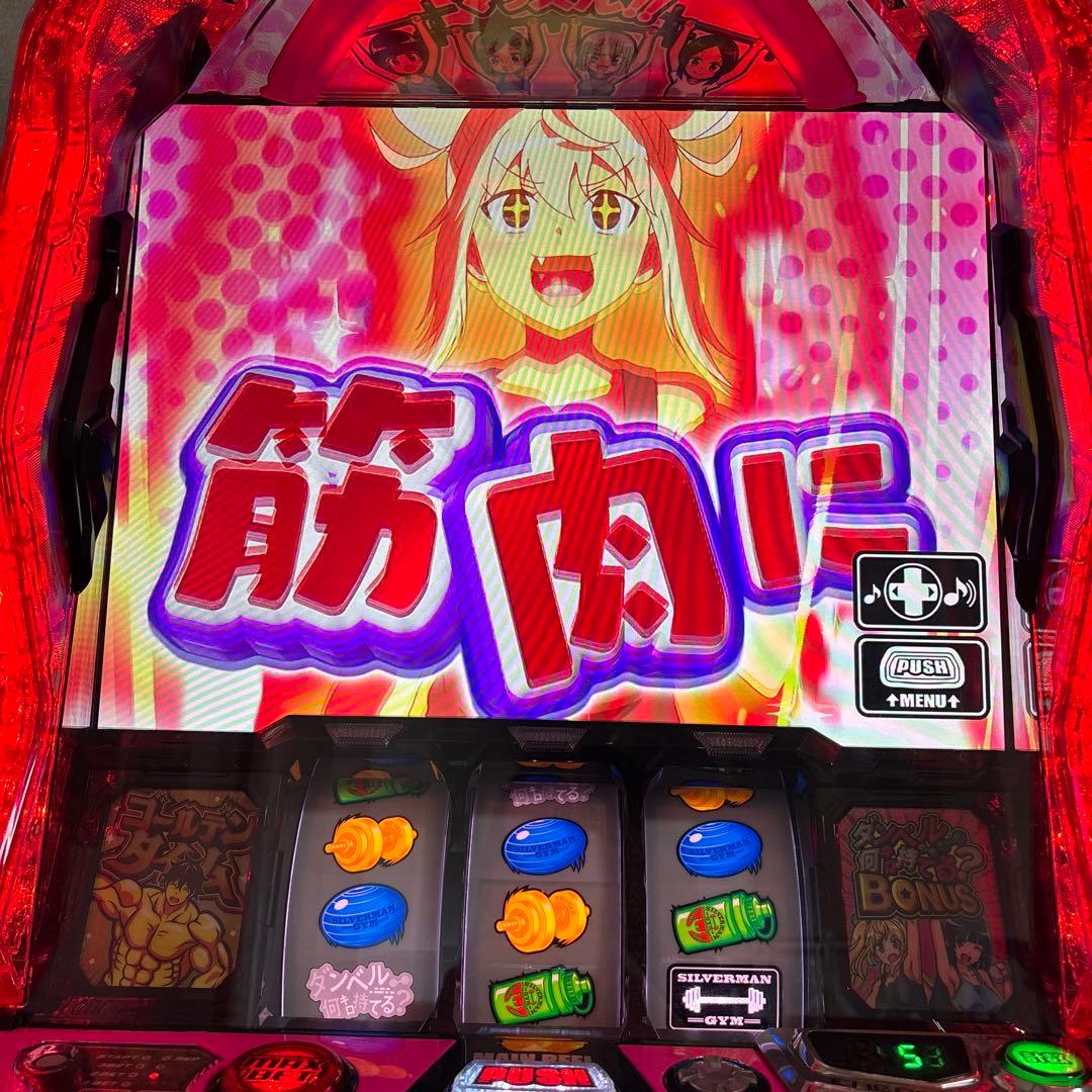パチスロ実機 スマスロ ダンベル何キロ持てる？ スマスロユニット付き