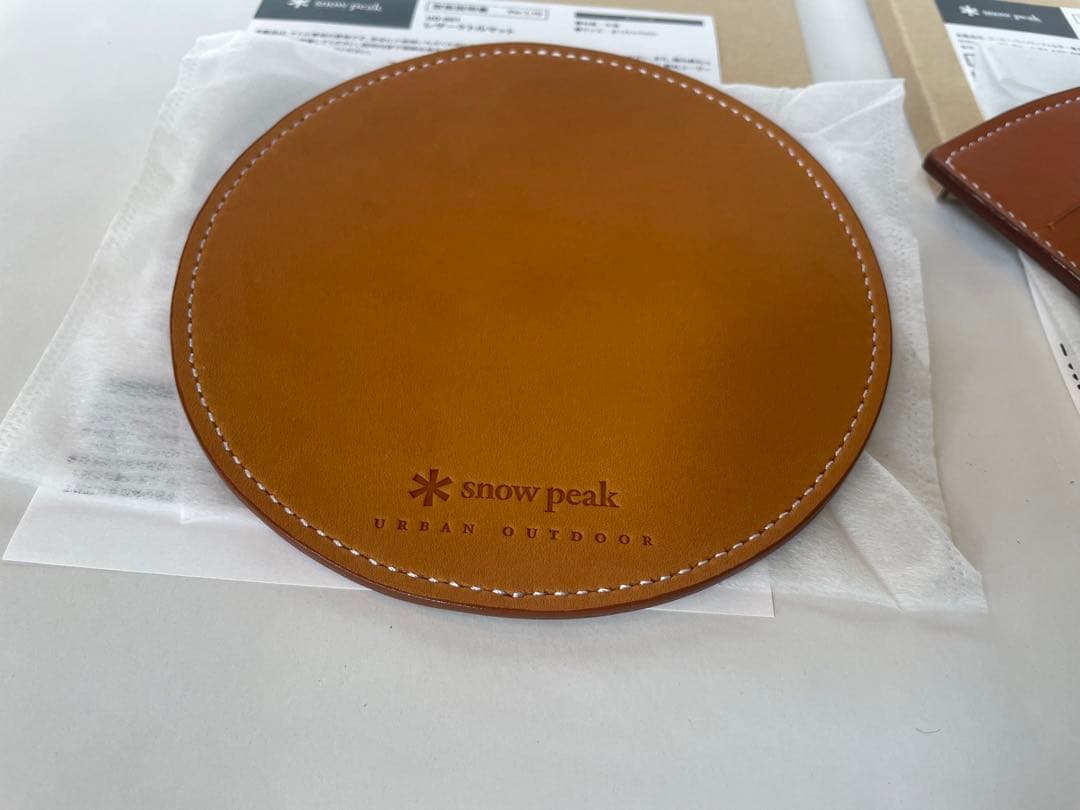 スノーピーク・peak ・レザーケトルマット・レザーフィルターケース
